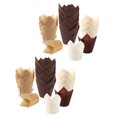 thumbnail image 1 of 400Pcs Cupcake Baking Cups, Muffin Baking Liners Holders, Rustic Cupcake Wrapper, Brown, White and Nature Color, 1 of 4