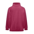 thumbnail image 5 of YUGYXL Half Zipper Sweatshirts for Women Solid Color Long Sleeve Collared Pullover with Pockets Active Outdoor Blouses Pink M, 5 of 9