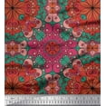 thumbnail image 1 of Soimoi Crepe Silk Fabric Mandala Kaleidoscope Print Fabric by Yard 42 Inch Wide, 1 of 1