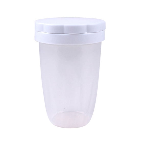 Plastic Flour Powder Sugar Shaker with Lid,Portable Mesh Dispenser Shaker,Adjustable Reusable Cooking Tool Accessories,Fit for Icing Sugar,Powder Cocoa,Flour,Chocolate,Coffee,2.76x4.49 inch (White)