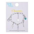 thumbnail image 2 of Time and Tru Women's Silver-Tone Interchangeable Faith Theme Charms Bracelet., 2 of 4