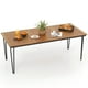thumbnail image 1 of Costway Mesa De Comedor Para Exterior De 200 CM, Mesa De Patio Para 8 Personas Con Orificio Para Sombrilla De 5 CM, Patas De Metal Y Almohadillas Ajustables Para Los Pies, Para Jardín O Patio, 1 of 5