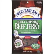 Bridgford Sweet Baby Ray's Honey Chipotle Beef Jerky 6.2oz Jumbo – Protein-Rich & Flavorful