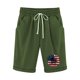 thumbnail image 1 of Pantalones Cortos Casuales para Mujer Día de la Independencia Impreso Elástico de la Cintura, Pantalones Cortos de Verano para Mujeres, 1 of 4