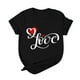 thumbnail image 1 of Camisas casuales de manga corta para mujer Tops Blusa con cuello en O con estampado del día de San Valentín Fridja  gope1011, 1 of 3