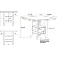 thumbnail image 5 of Kings Brand Furniture Murdo 5-Piece Counter Dining Set – Rustic Washed White Wood Table & 4 Chairs for Kitchen & Dining, 5 of 7