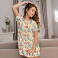 thumbnail image 3 of Gukieu Easter eggs Print Women's Nightgown, A-line Round Neck Short-sleeved Nightgown Pajamas Home Wear Suitable for Home and Outing, 3 of 6