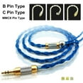 thumbnail image 1 of JCALLY Wear-resistant Golden Plated Braided Headphone Cable with B/C/MMCX Pin, 1 of 8