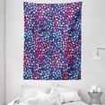 thumbnail image 1 of Modern Tapestry, Watercolor Style Effect Hand Drawn Repeating Mosaic Inspired Pattern, Wall Hanging for Bedroom Living Room Dorm Decor, 60W X 80L Inches, Blue Pale Blue and Pink, by Ambesonne, 1 of 2