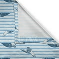 thumbnail image 4 of Ambesonne Striped Valance Pack of 2, Turtle Blue Aquatic, 54"X12", Blue Navy, 4 of 5