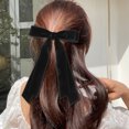 thumbnail image 2 of 6 uds. Pinzas para el pelo con lazo, pinzas para el pelo de terciopelo, lazos largos, pasadores para el pelo con lazo Simple, accesorios para el cabello para mujeres y niñas, peinados elegantes, 2 of 6
