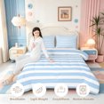 thumbnail image 3 of Erosebridal Linear Geometric King Size Comforter Sets,Watercolor Stripes Comforters King Size,Colorful Stars Reversible,3 Pieces,1 Comforter and 2 Pillowcases, 3 of 7