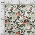 thumbnail image 1 of oneOone Polyester Lycra Dark Peach Orange Fabric Flower & Leaves Watercolor Fabric For Sewing Printed Craft Fabric By The Yard 56 Inch Wide, 1 of 4