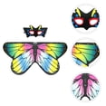 thumbnail image 2 of 1 set Halloween mariposa capa niños seda bufanda cosplay mascarilla foto prop, 2 of 5