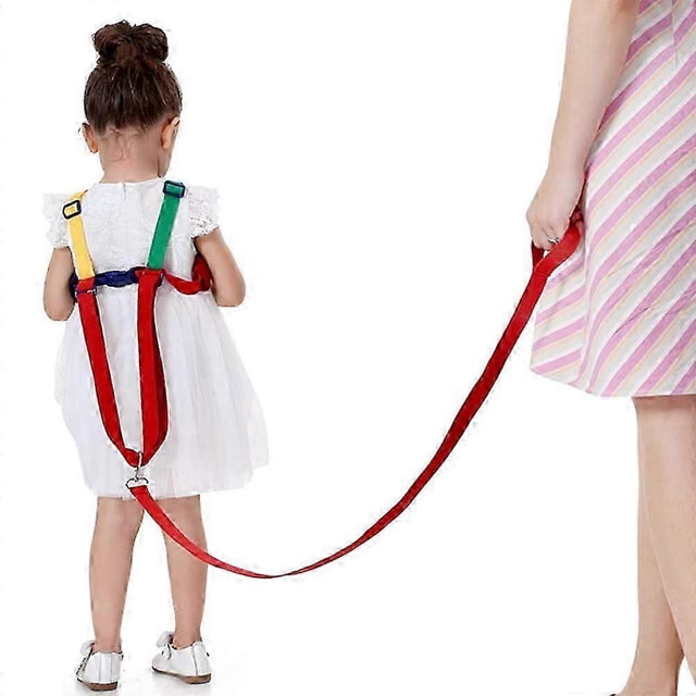 Toddler Leash & Harness for Child Safety,2 in 1 Anti Lost Wrist Link Baby Walking Harness for 1-5 Years Kids (colorful)