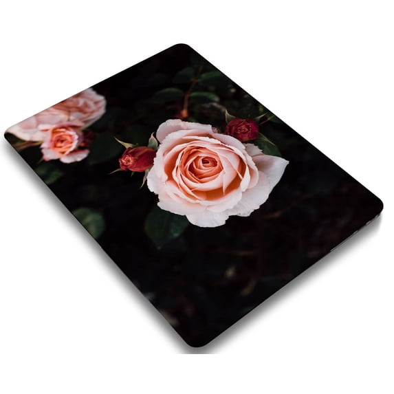 KSK KAISHEK Protective Case Hard Cover for MacBook Pro 14" with Touch ID Type C + Black Keyboard Cover Model: A2779 M2 & A2442 M1 (Rose series 0141)