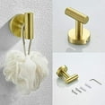 thumbnail image 5 of IVV Bathroom Hardware Set of 3, Stainless Steel Bathroom Accessories, Including 11.8" Towel Bar, Toilet Paper Holder, 1 Robe Towel Hook, Gold, 5 of 7