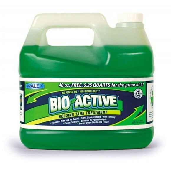 Walex Waste Holding Tank Treatment BAHT168 Bio-Active; Without Formaldehyde; Without Deodorant; Lubricates Valves And Cleans Sensor; 168 Ounce Bottle; Single