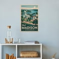 thumbnail image 4 of Wisconsin State Capitol Classic Poster Retro Madison Cityscape with Lakeside Views Canvas Poster, 4 of 8