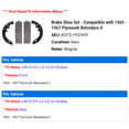 thumbnail image 2 of Brake Shoe Set - Compatible with 1965 - 1967 Plymouth Belvedere II 1966, 2 of 2