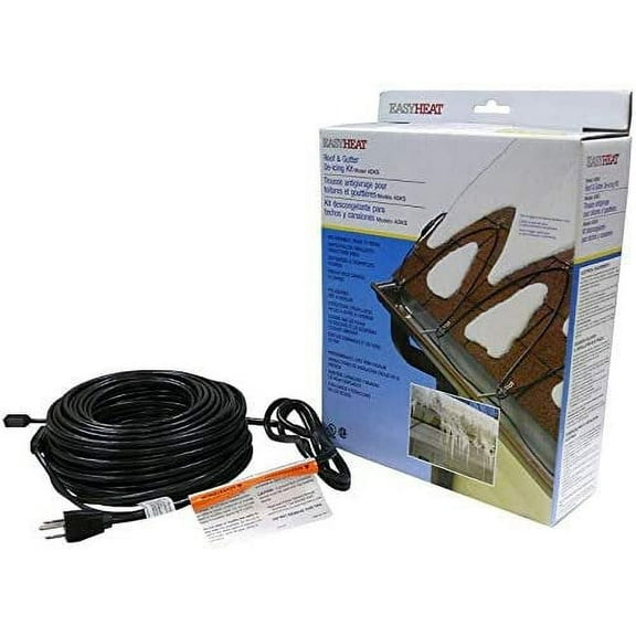 EasyHeat Roof & Gutter De-Icing Kit - Waterproof Gutter Guard - 4 Kits, Multicolor