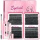 thumbnail image 1 of Qiveaory Kit de extensión de pestañas esponjosas DIY 684 piezas de pestañas gruesas D Curl Kit de extensión de pestañas con unión de pestañas y cepillo removedor de pestañas (0.394-0.709 in 50D+60D+80, 1 of 4
