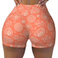 thumbnail image 2 of Picia Beautiful Corals Printed Workout Shorts for Women Seamless Scrunch Butt Lifting High Waisted Yoga Gym Booty Running Moisture-wicking Short Pants-XX-Large, 2 of 9