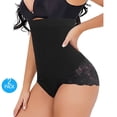 thumbnail image 1 of 2 Pack Tummy Control Panties for Women Shapewear Underwear High Waist Body Shaper Lace Shaping Briefs, 1 of 9