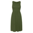 thumbnail image 5 of Aoujea Dresses for Women Fashion Women Casual Sleeveless Solid Pockets Ladies Slim Dress Sleeveless Dresses for Women 20$ & Under Dress, 5 of 9