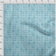 thumbnail image 3 of oneOone Silk Tabby Turquoise Blue Fabric Geometric African Craft Projects Decor Fabric Printed By The Yard 42 Inch Wide, 3 of 4