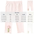 thumbnail image 4 of DJDLJWCJ Baby Girls Wide Leg Joggers Pants Elastic Waist Breathable Ribbed Casual Pants Solid Color Stretch Soft Pants Pink Size 2T, 4 of 10