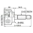 thumbnail image 2 of Febest OUTER CV JOINT 25X52X23 # 0310-047 OEM 44306-SAA-000, 2 of 2