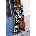 thumbnail image 3 of Nouvelle Mode 2024 Simple et Unique Robe Imprimée Col en V Style Long Élégant et Unique Robe Ajustée pour Femmes FJH FJH, 3 of 6