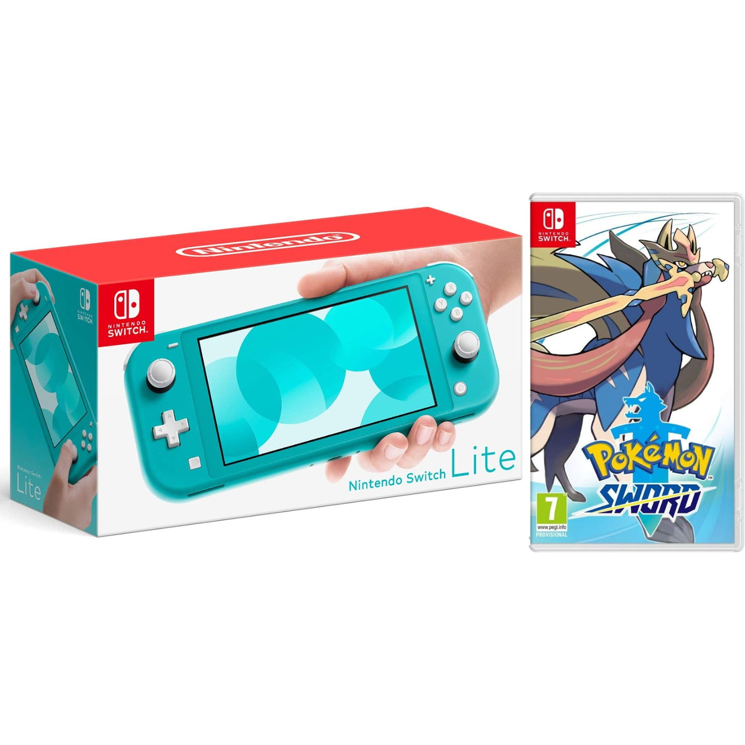 Nintendo Switch Lite Turquoise 32gb System Pokemon Sword Bundle Region Free Walmart Com Walmart Com