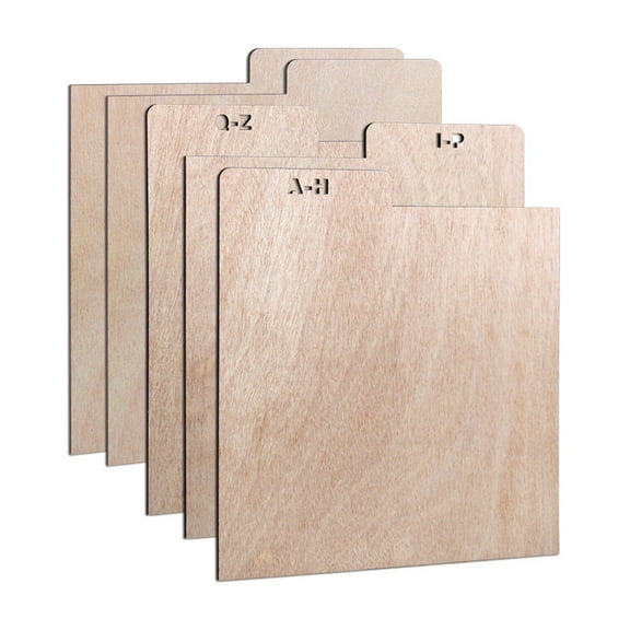 Plywood Vinyl LP Record Divider- Set of 5