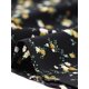 thumbnail image 5 of Blusa de gasa casual de media placket con cuello en V floral para mujer de tallas grandes Agnes Orinda negra 4X, 5 of 7
