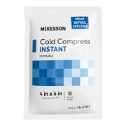McKesson Cold Compress - Instant Ice Pack for Minor Injuries, 4 in x 6 in, 1 Count, 24 Packs, 24 Total