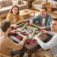 thumbnail image 4 of Stylish Bohemian Mahjong Mat 31.5 Inches Square, Anti-Slip Noise Reducing Rubber Game Pad, Multi-Functional Mat for Card Games Tile Games and Board Games, 4 of 4