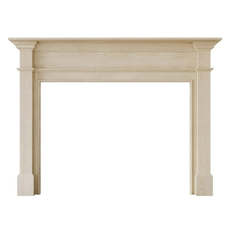 

Modern Ember Lakeport Traditional Wood Fireplace Mantel Surround Kit Unfinished With 56 Inch Opening | Elegant Design with Decorative Trim Molding
