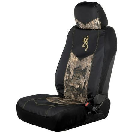 Realtree TIMBER Camo Universal Low-bucket Seat Cover with Browning Logo for Truck, Car and SUV