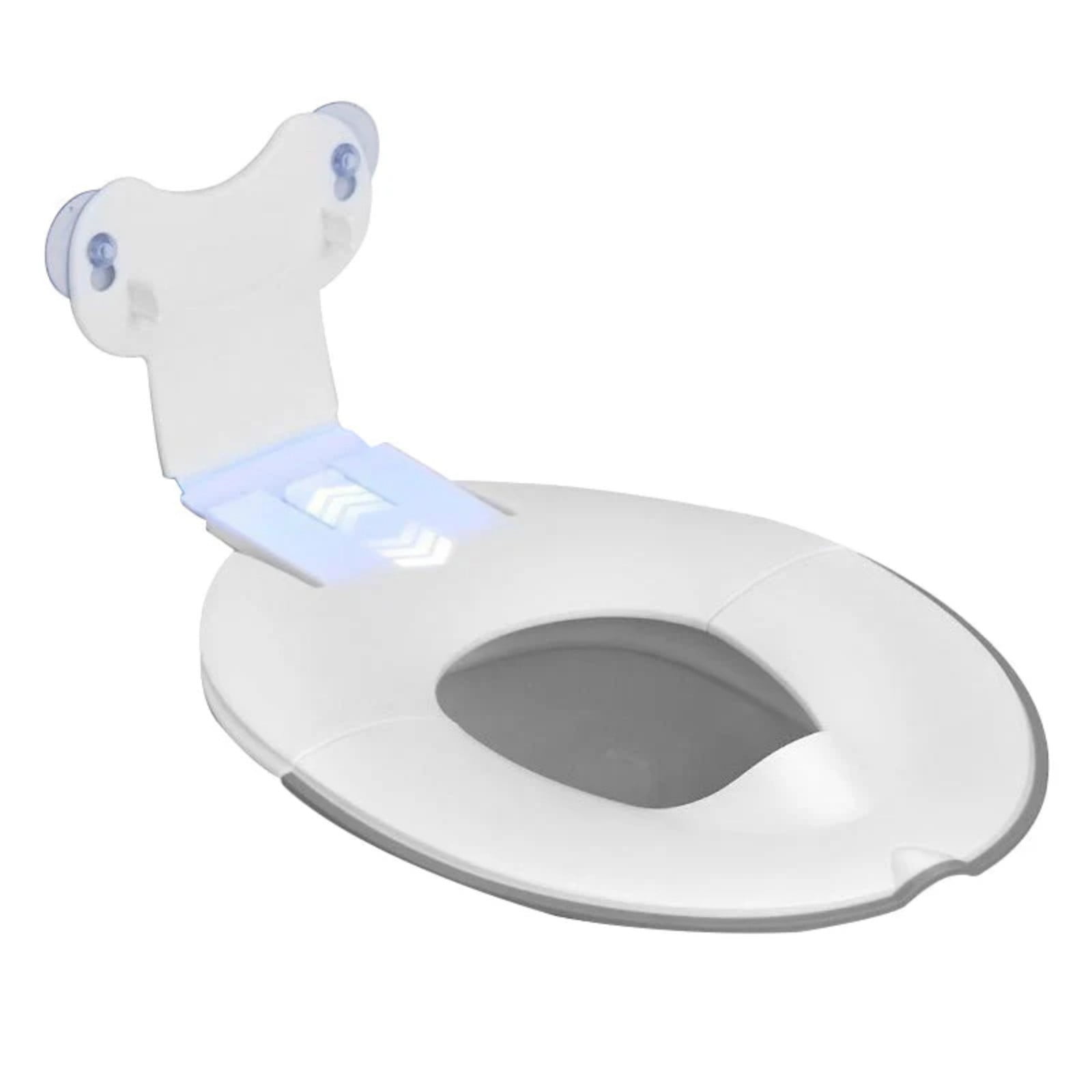 CMrtew Foldable Travel Potty Training Seat, Toddler Toilet Seat Attachment for Adult Toilets, Portable Potty with Suction Cups, Adjustable Length, Splash Guard, Non-Slip Base, Easy to Clean