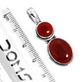 thumbnail image 2 of 925 Silver Pendant For Chain Necklace For Women - Teens Red Garnet Quartz Stone Silver Pendant January Birthstone Costume Silver Pendant Gift For Wife On Christmas 925 Silver Jewelry With Gemstone, 2 of 3