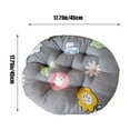 thumbnail image 3 of Gray Round Memory Foam Cushion 16/18 Inch Non-Slip Chair Pad for Office Patio, Thick Floor Pillow Multi-Person Use​, 3 of 7