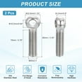 thumbnail image 2 of Uxcell 2 Pcs M20x85mm Shoulder Swing Lifting Eye Bolt, 304 Stainless Steel Metric Full Thread Fisheye Eye Slip Hole Screw Rigging Bolt Metal Fasteners Screws, Silver Tone, 2 of 7