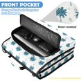 thumbnail image 6 of Zipper Binder with Shoulder Strap 2 inch 3 Ring Waterproof File Folder Organizer Bag 500 Sheet Teal Palm Tree Pattern, 6 of 8