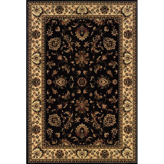 Moretti Wesley Area Rug 311K3 Black Persian Vines 10' x 12' 7" Rectangle