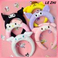 thumbnail image 5 of Bonita banda de pelo de peluche de Hello Kitty Cinnamoroll para niños y adultos, elástica, antideslizante, diadema facial, accesorios de decoración para el cabello, 5 of 5