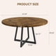 thumbnail image 2 of QinaQin Mesa redonda de comedor de 47 pulgadas para 4 personas, estilo farmhouse con patas metálicas y diseño moderno, ideal para cocina o comedor, sin sillas, 2 of 8