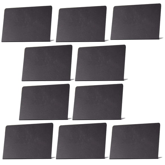 OUNONA 10 Pcs Chalkboard Price Table Cards Memo Board Signs 10X7.6CM Black