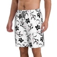 thumbnail image 2 of Balery Cute Cow and Milk Stains Traje de Baño Estilo Hawaiano para Hombre, Shorts de Secado Rápido con Bolsillos-Large, 2 of 6